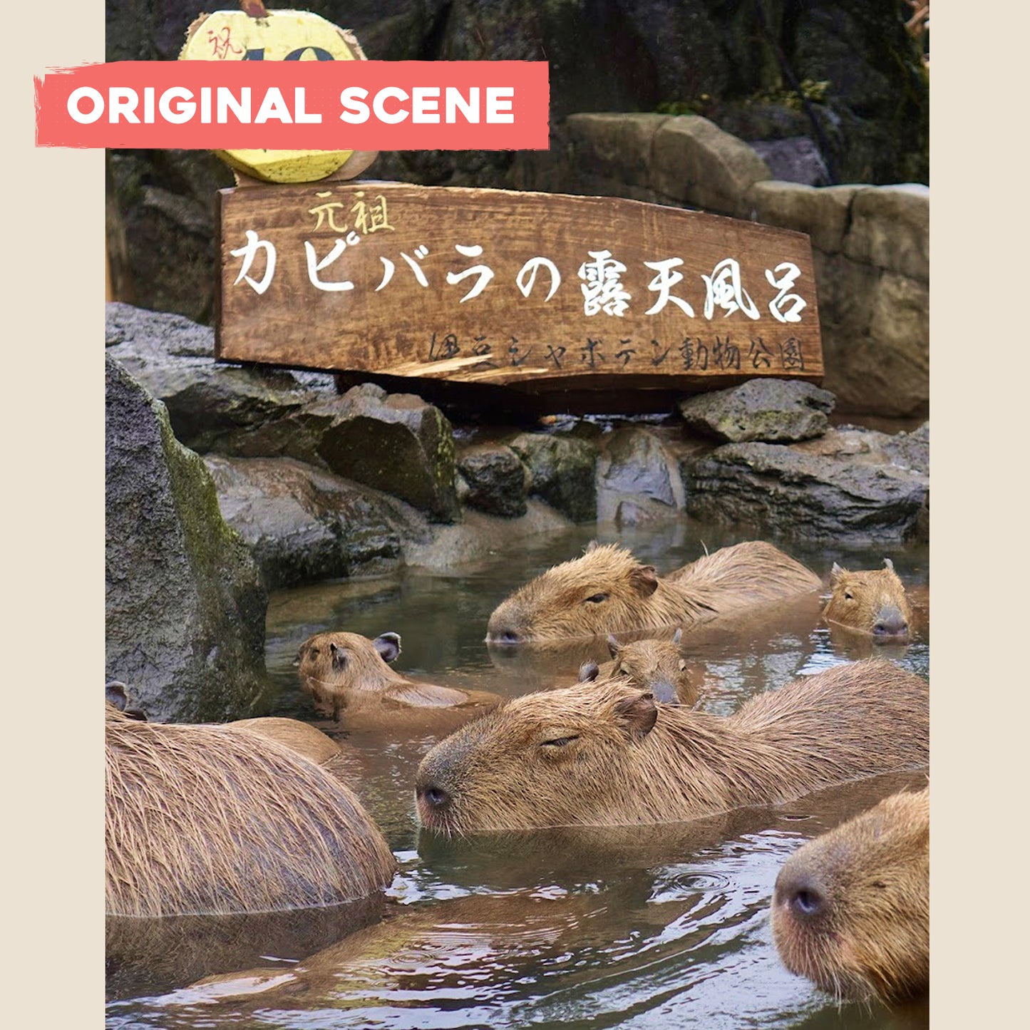 Signed Giclee Print: Capybara Onsen