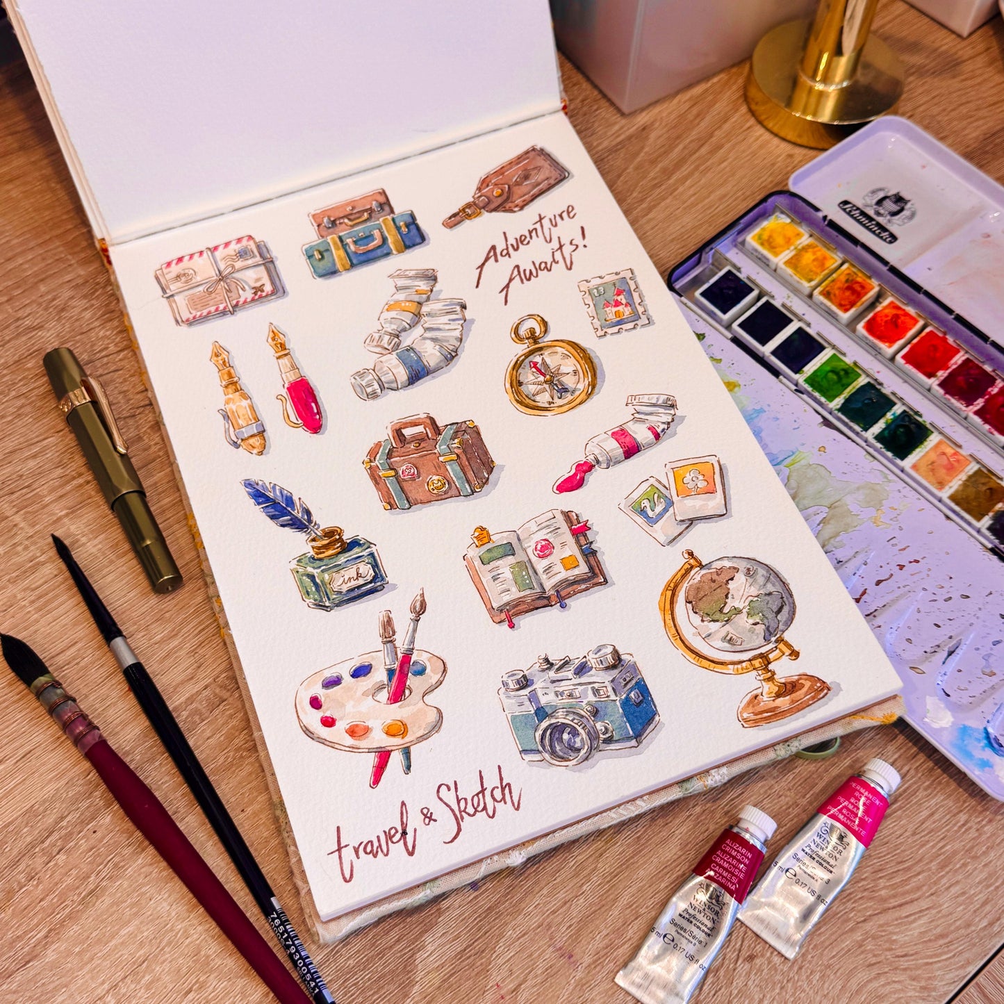 Vinyl Sticker: Retro Suitcase