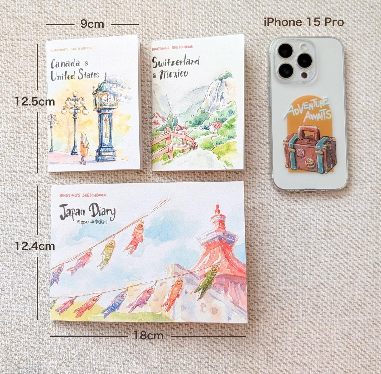 Mini Art Zine: Canada & United States Travel Sketchbook