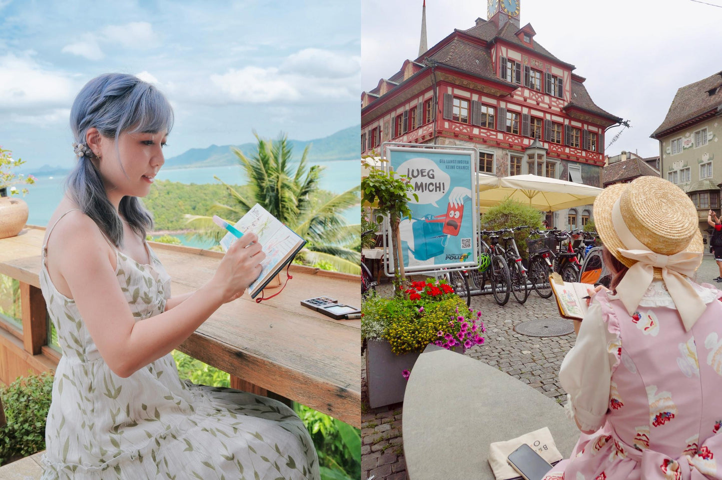Mini Art Zine: Switzerland & Mexico Travel Sketchbook