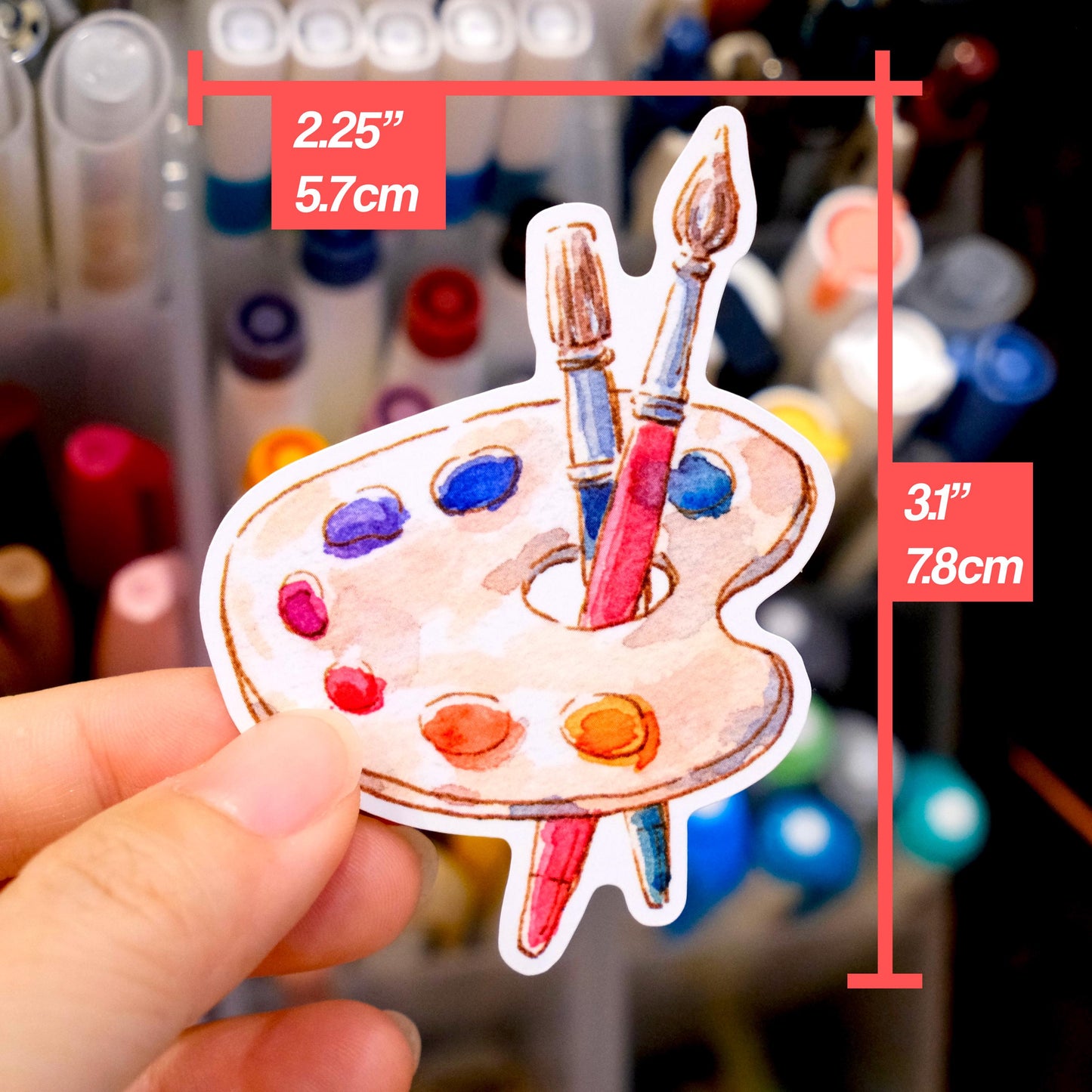 Vinyl Sticker: Paint Palette