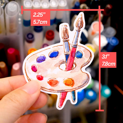 Vinyl Sticker: Paint Palette