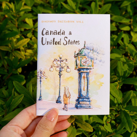 Mini Art Zine: Canada & United States Travel Sketchbook