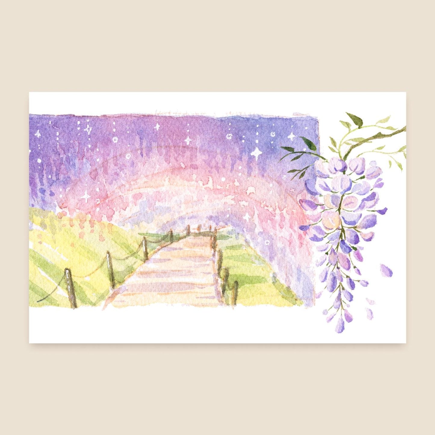 Postcard: Wisteria Garden in Kyushu, Japan