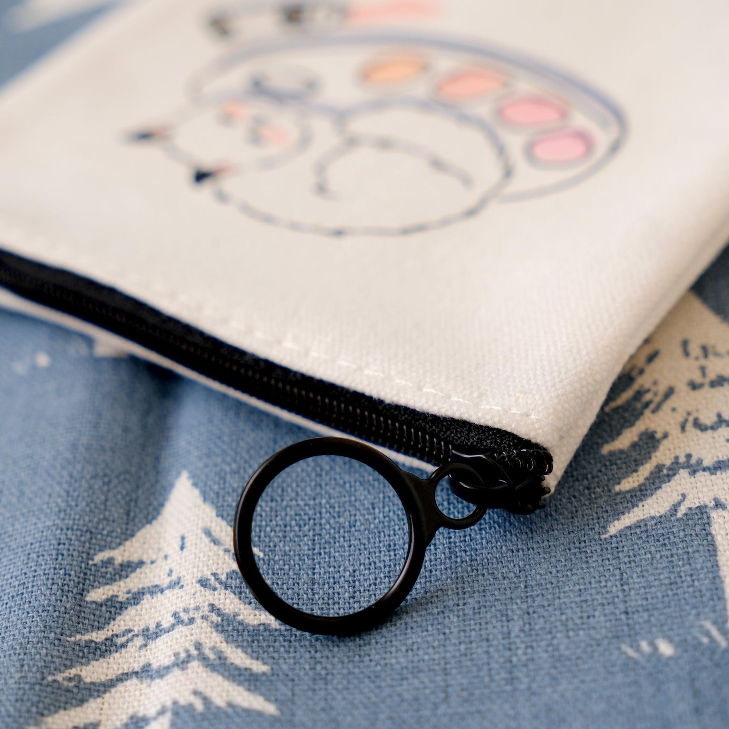 Pesky Kitty Canvas Zipper Pouch: Art Buddy