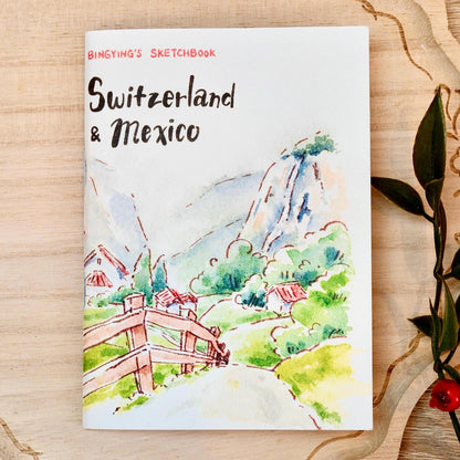 Mini Art Zine: Switzerland & Mexico Travel Sketchbook