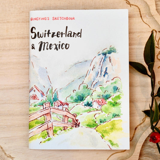 Mini Art Zine: Switzerland & Mexico Travel Sketchbook