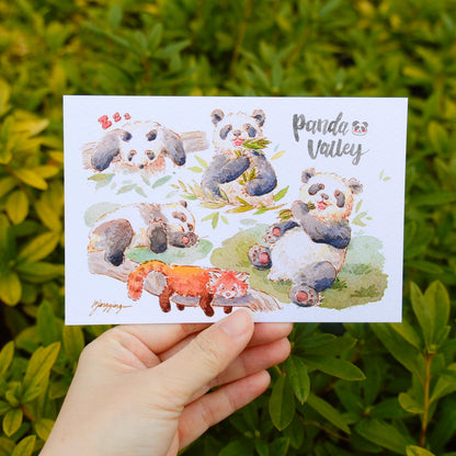 Postcard: Pandas Chillin'
