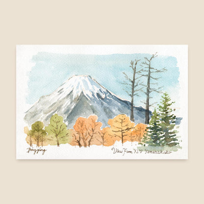 Postcard: Mt. Fuji in Autumn