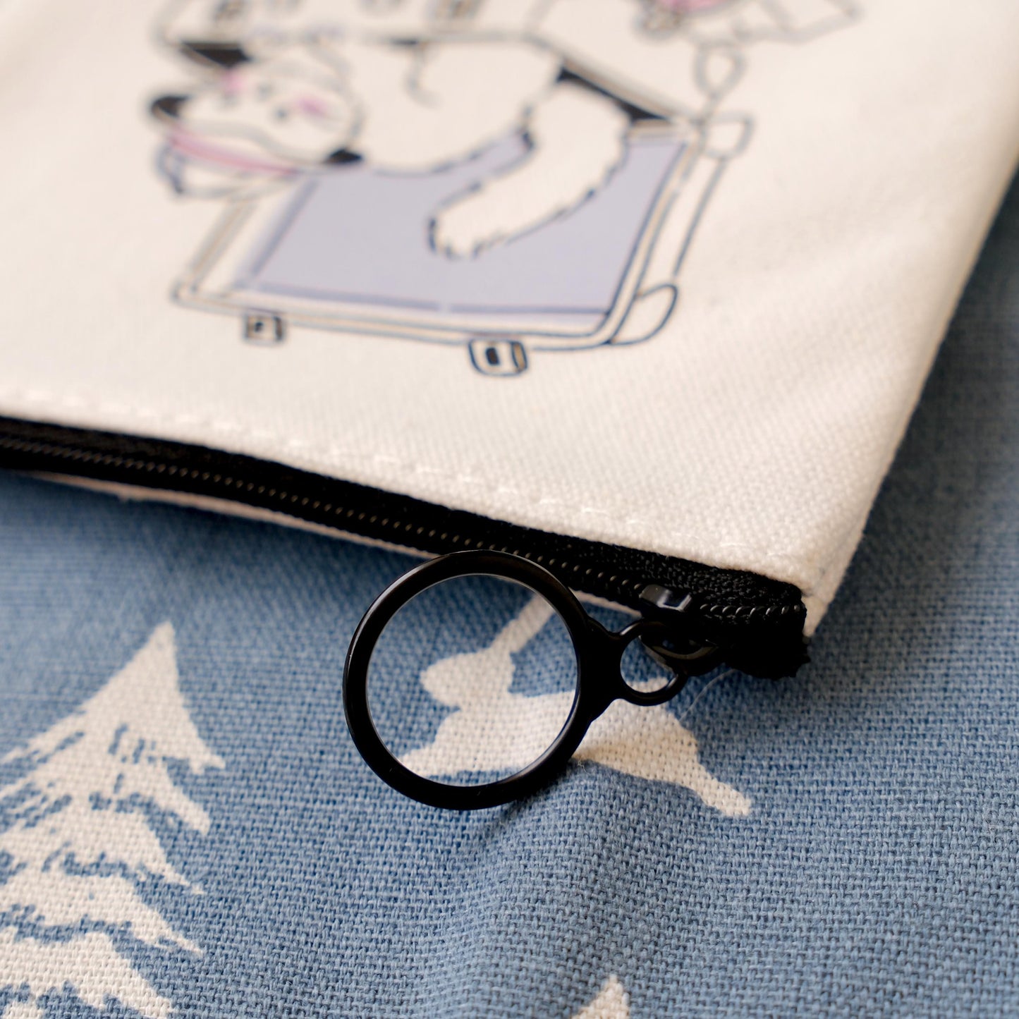 Pesky Kitty Canvas Zipper Pouch: Travel Buddy
