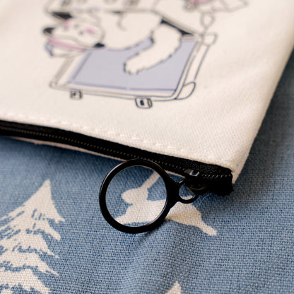Pesky Kitty Canvas Zipper Pouch: Travel Buddy