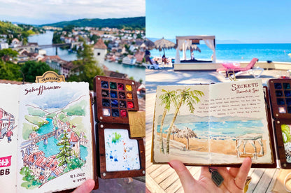 Mini Art Zine: Switzerland & Mexico Travel Sketchbook