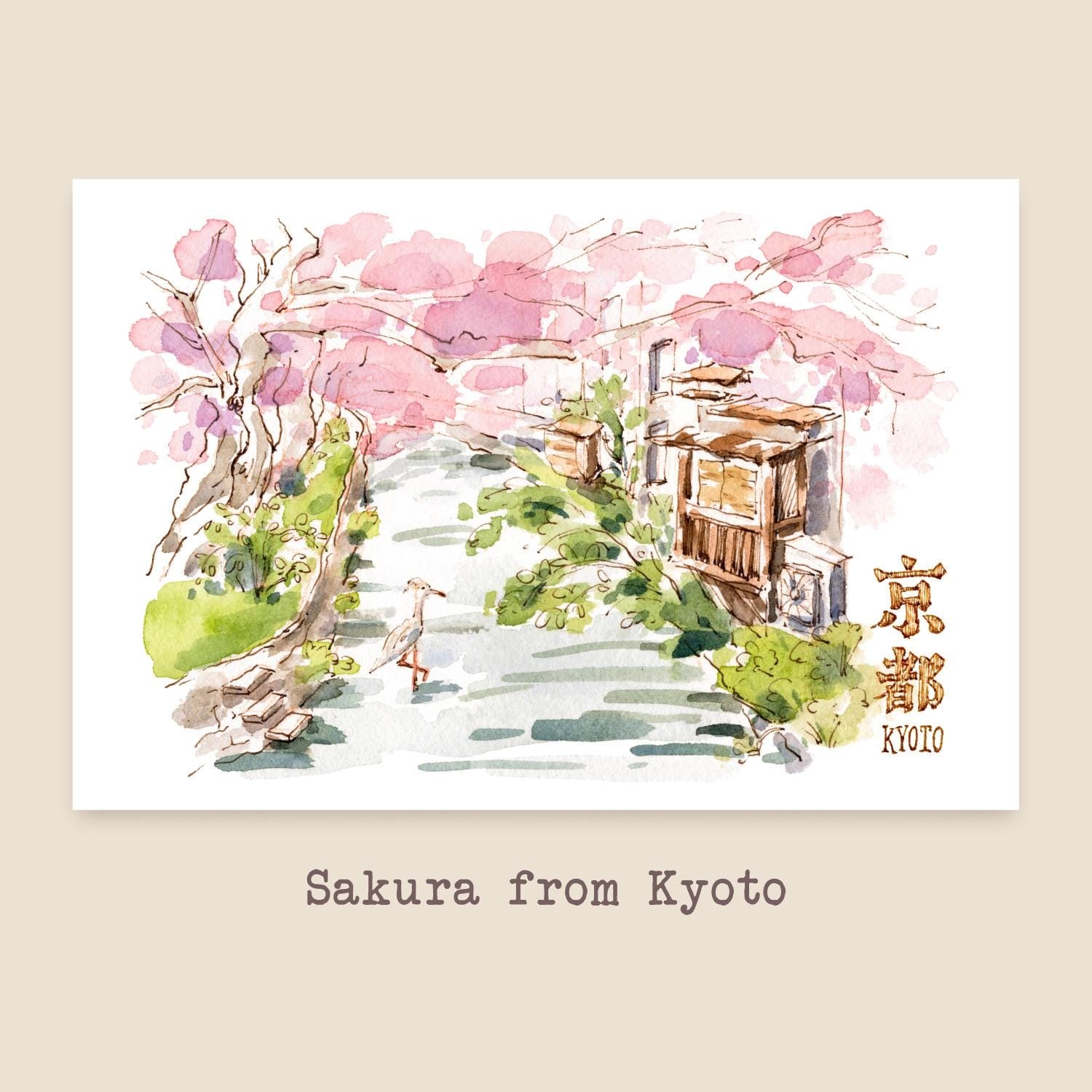 Colors of Japan's 4 Seasons: Set of 4 Postcard Prints – Bingying Art