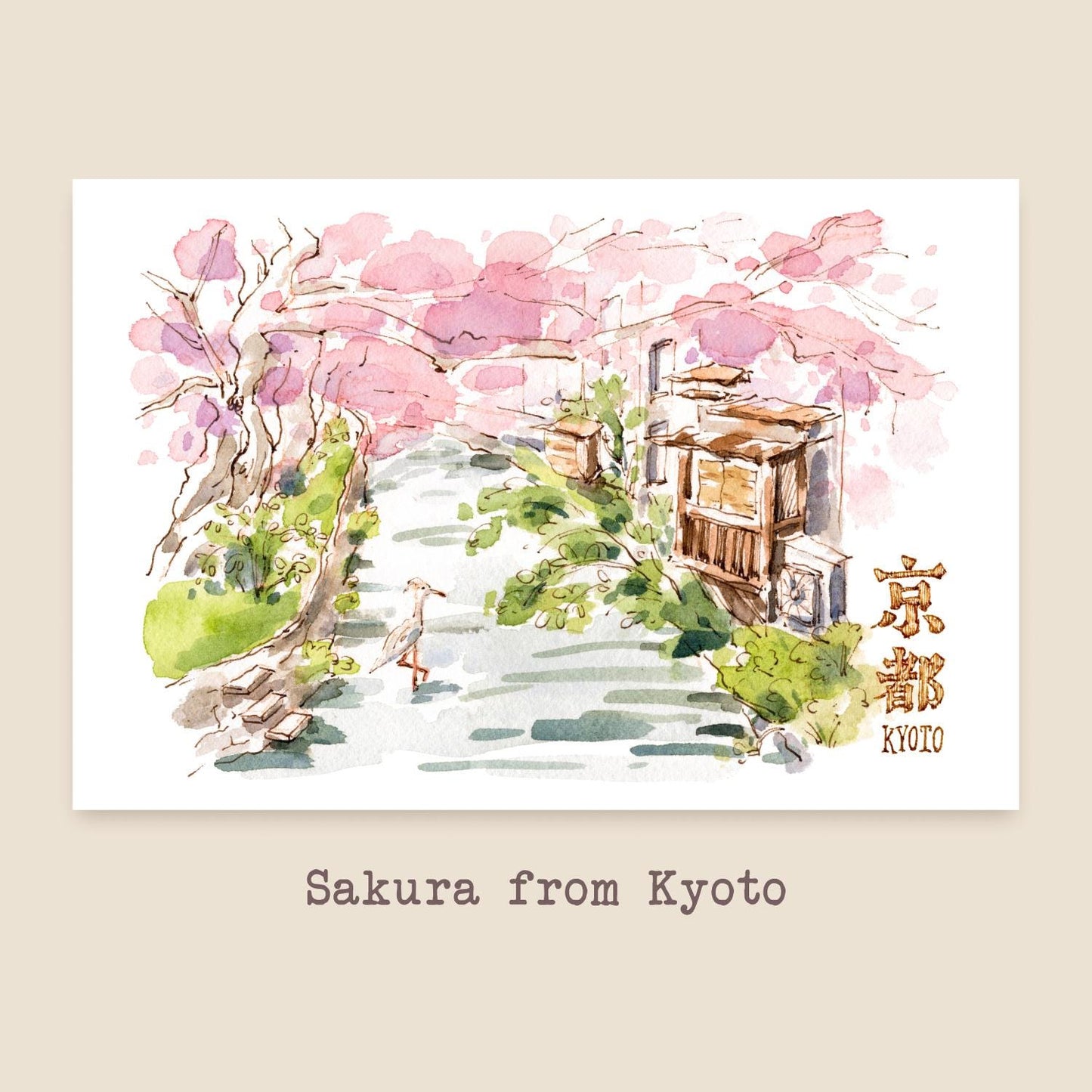 Colors of Japan's 4 Seasons: Set of 4 Postcard Prints