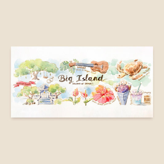 Oversized Postcard: Scenes from Big Island, Hawaii