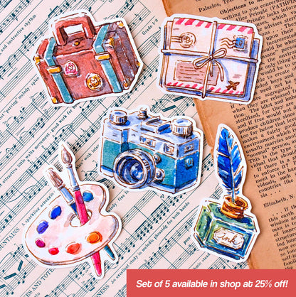 Vinyl Sticker: Retro Suitcase