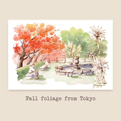 Colors of Japan's 4 Seasons: Set of 4 Postcard Prints