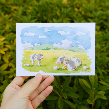 Postcard: Farm in Nagano, Japan