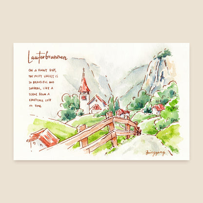 Postcard: Fairytale Town in the Swiss Alps