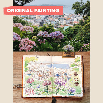 Postcard: Hydrangea Flowers in Kamakura, Japan