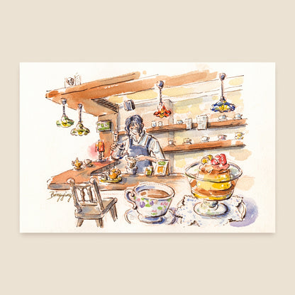Postcard: Vintage Cafe in Tokyo