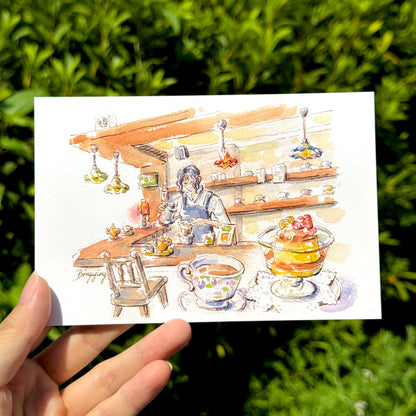Postcard: Vintage Cafe in Tokyo