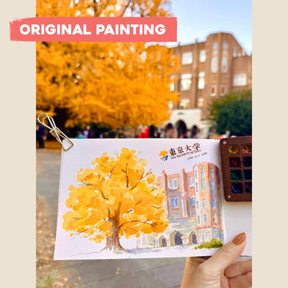 Postcard: Fall in Tokyo - Golden Ginkgo Tree