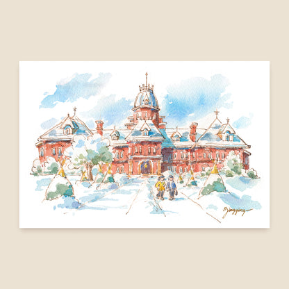Postcard: Snowscape in Sapporo, Japan