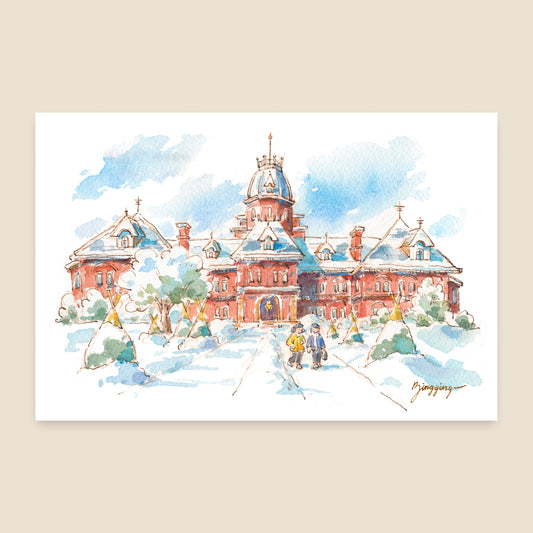 Postcard: Snowscape in Sapporo, Japan