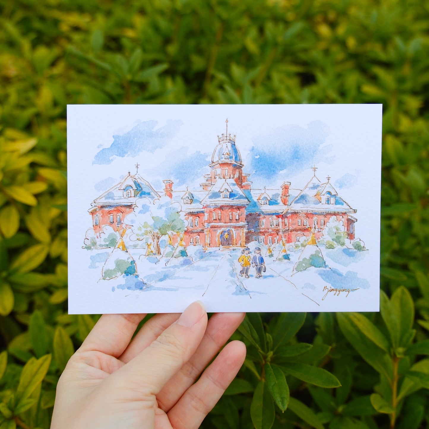 Postcard: Snowscape in Sapporo, Japan