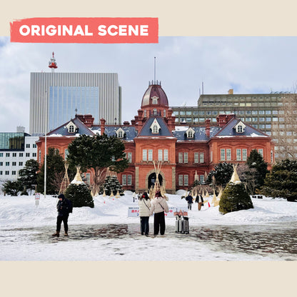 Postcard: Snowscape in Sapporo, Japan
