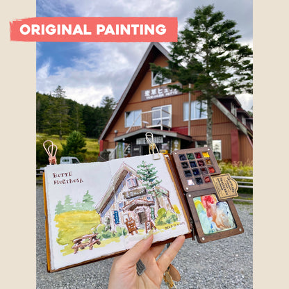 Postcard: Forest Cabin in Nagano, Japan