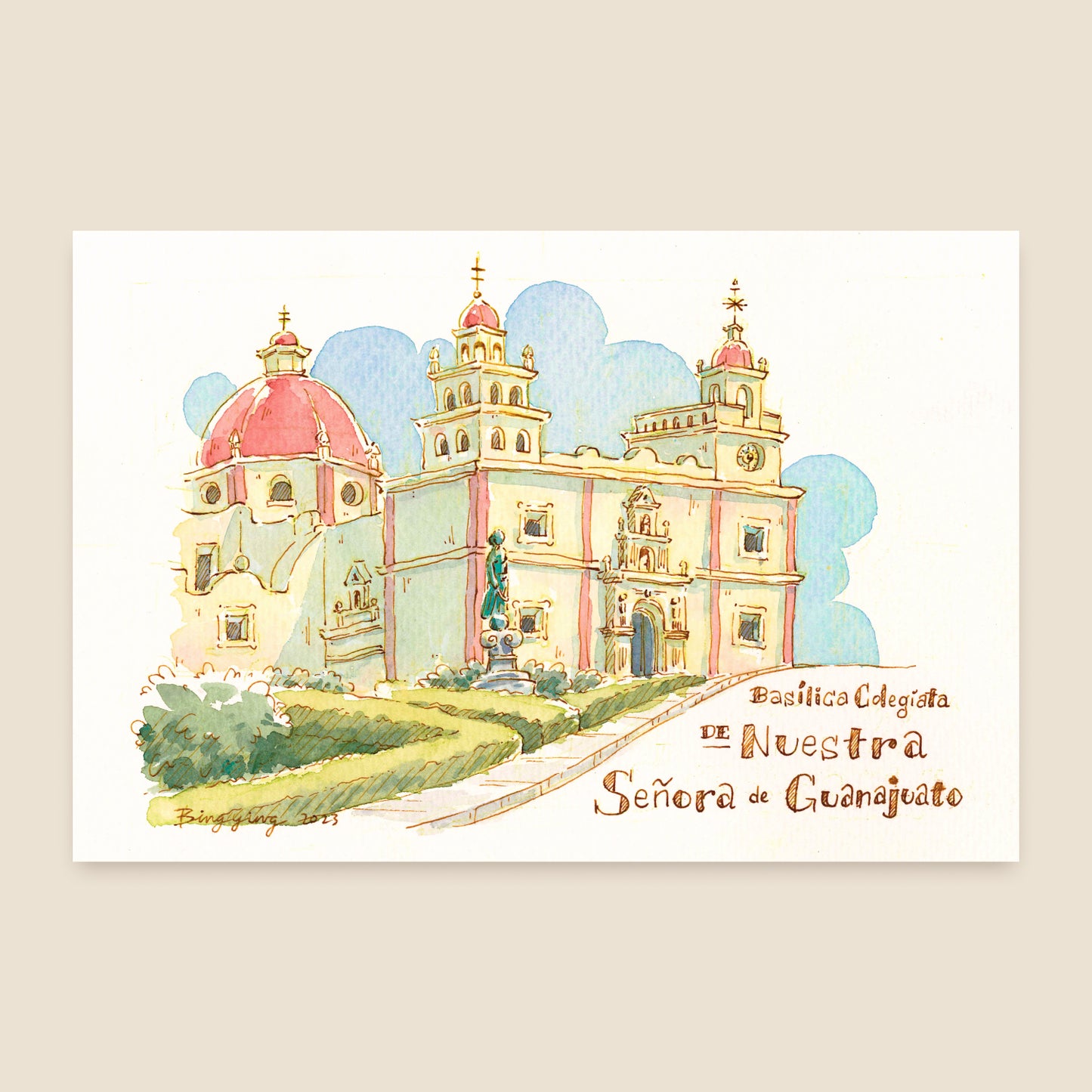 Postcard: Colorful town of Guanajuato, Mexico