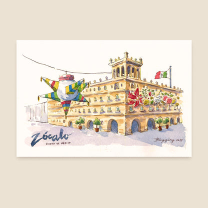 Postcard: Historic Center of Mexico City