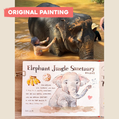 Postcard: Elephant in Phuket, Thailand