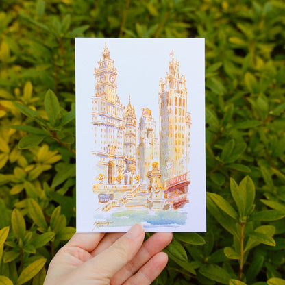 Postcard: Chicago Skyline