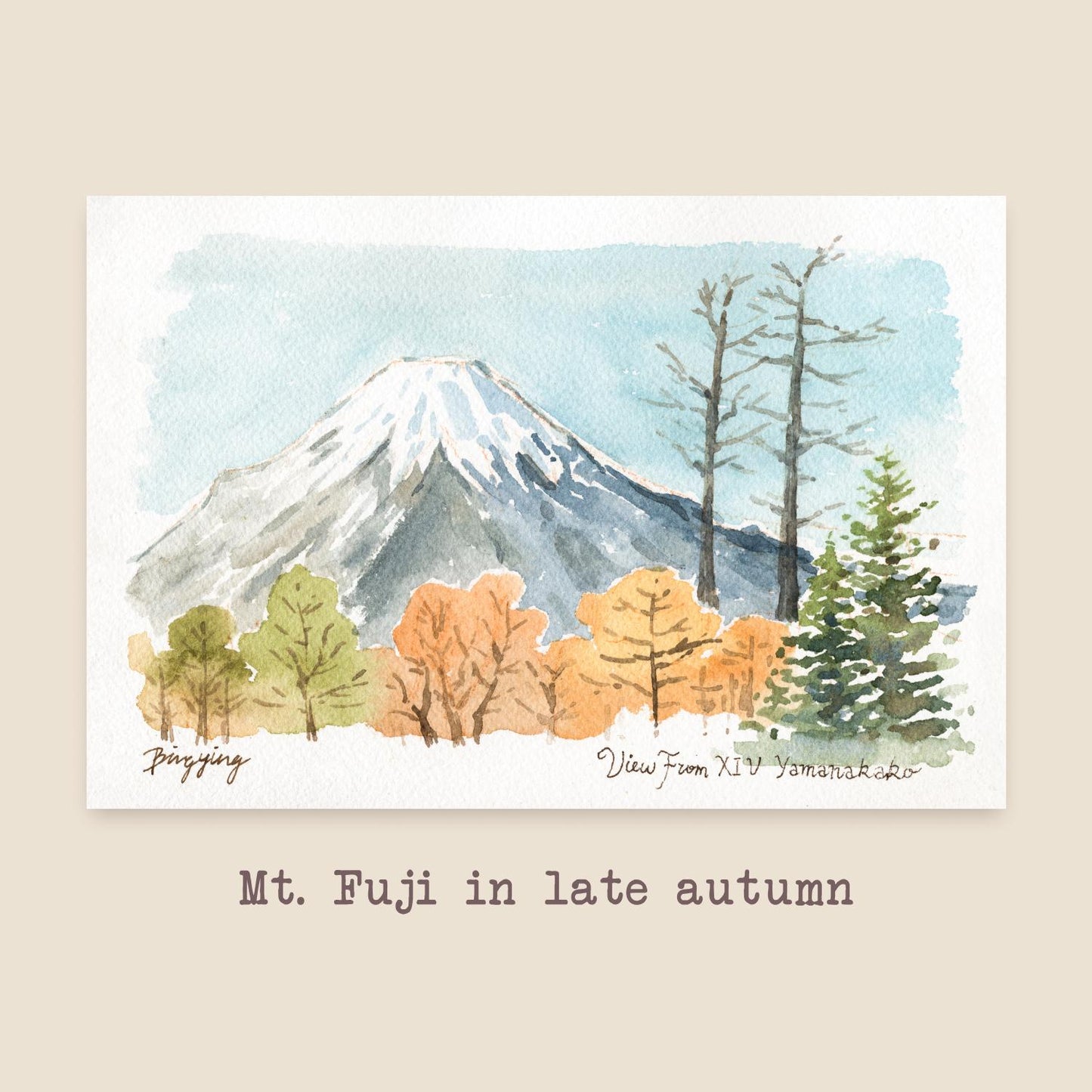 Scenes from Japan: Set of 5 Watercolor Postcard Prints