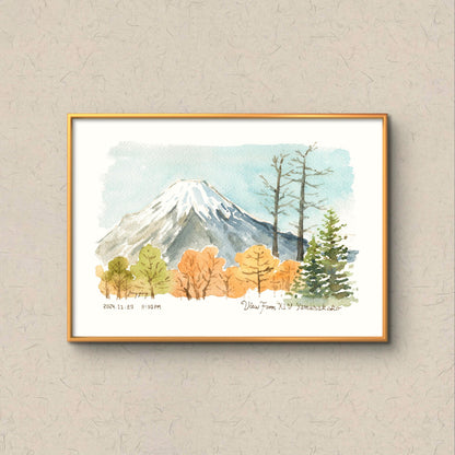 Signed Giclee Print: Mt. Fuji in Autumn