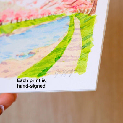 Signed Giclee Print: Sakura in Kawazu