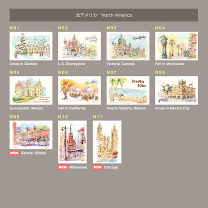 Choose Your Own Set of 5 Travel Watercolor Postcard Prints