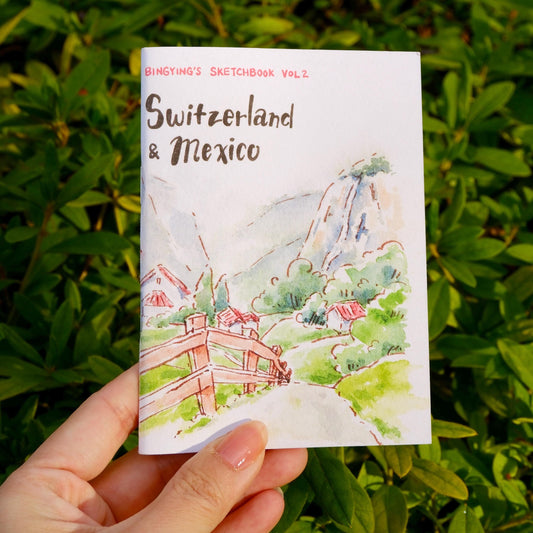 Mini Art Zine: Switzerland & Mexico Travel Sketchbook