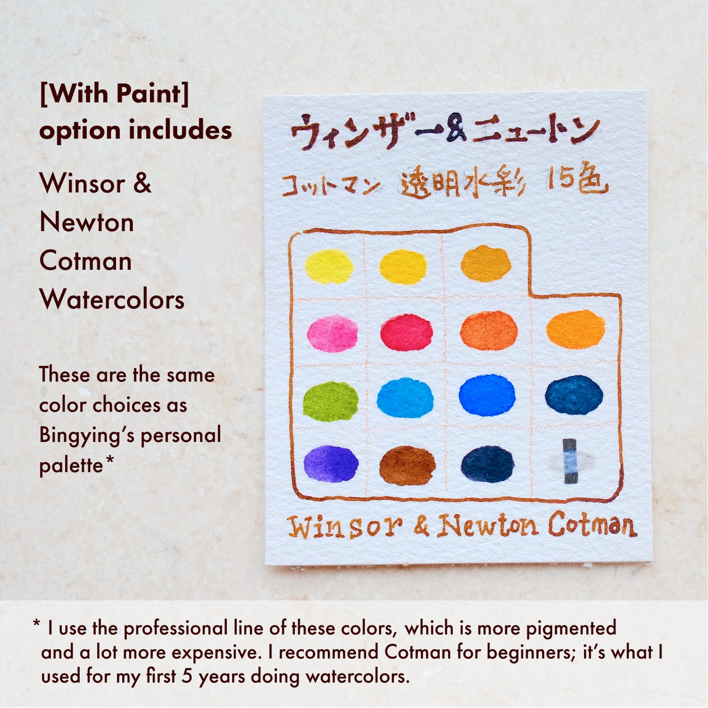 PRE-ORDER: Travel Watercolor Palette with Original Art Engraving