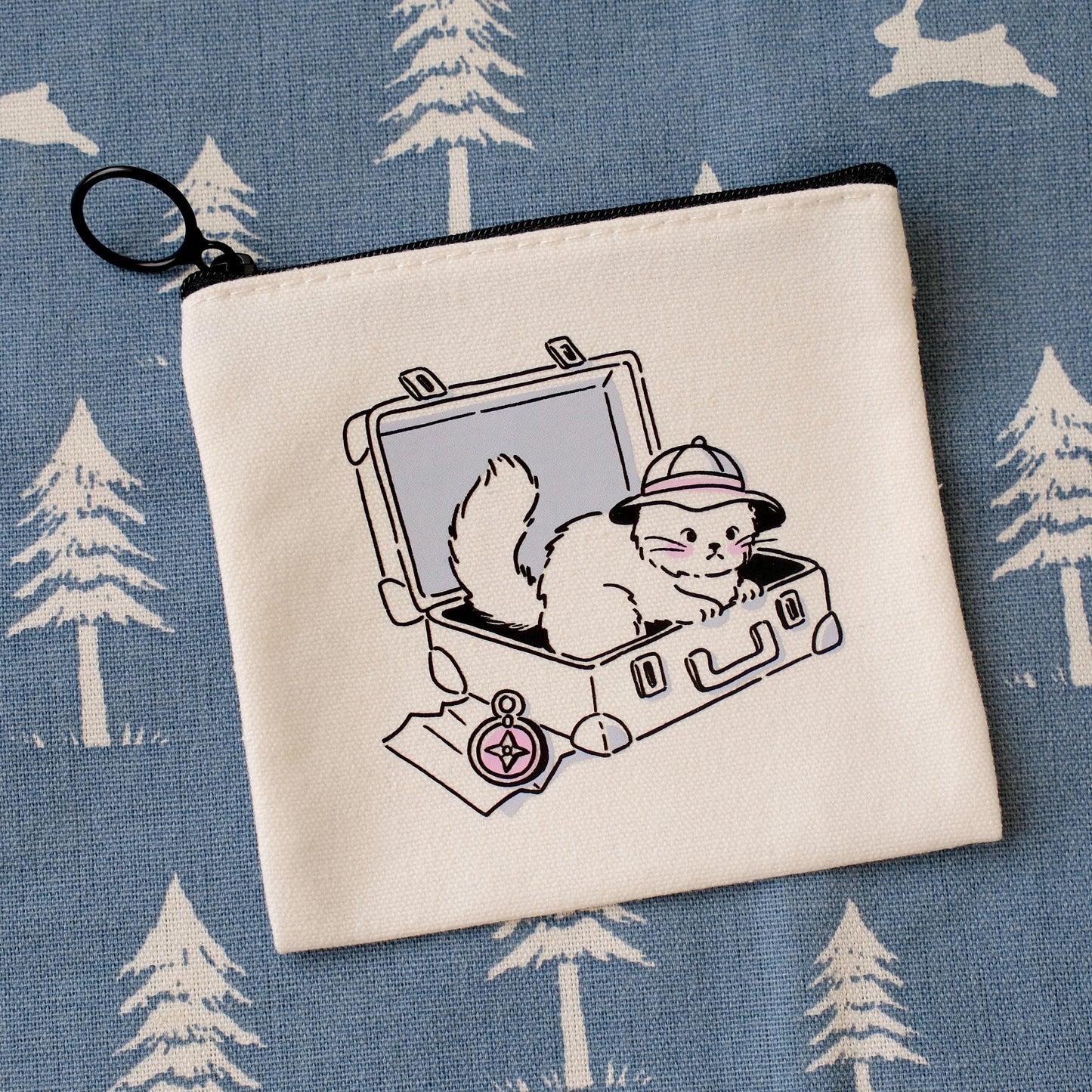 Pesky Kitty Canvas Zipper Pouch: Travel Buddy