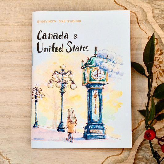 Mini Art Zine: Canada & United States Travel Sketchbook