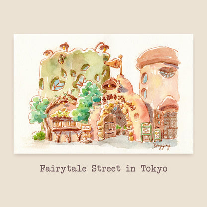 Scenes from Japan: Set of 5 Watercolor Postcard Prints