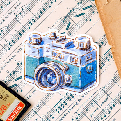 Vinyl Sticker: Retro Camera
