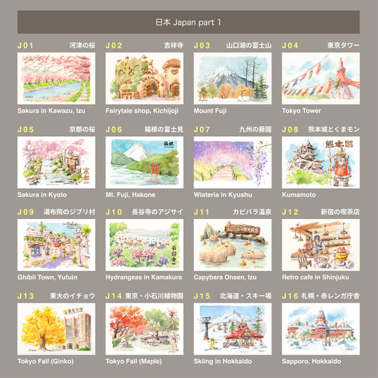 Choose your own set of 5 postcards