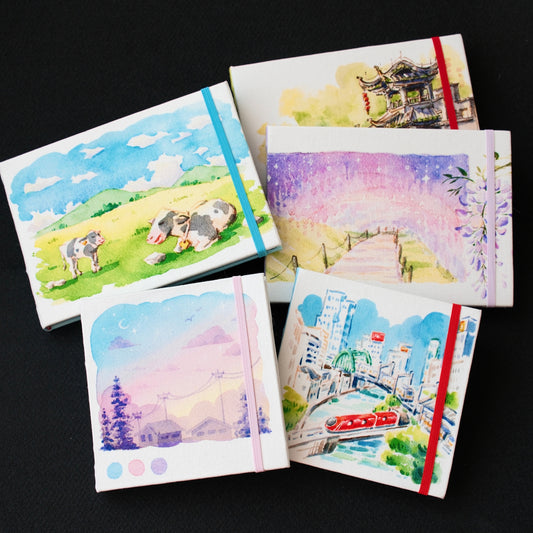 [Ships 10/10~] Hand-bound watercolor sketchbooks