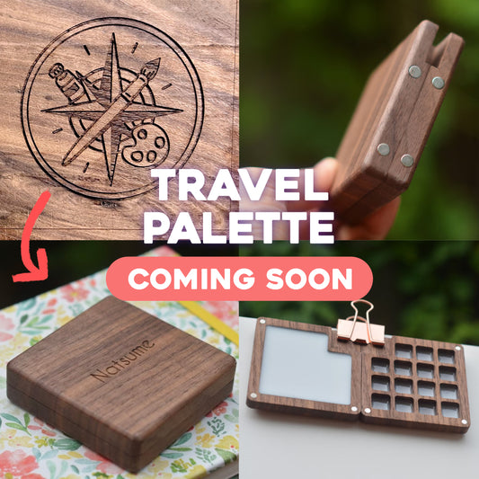 Coming soon: Travel Watercolor Palette with Original Art Engraving