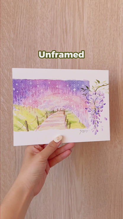 Signed Giclee Print: Wisteria Garden in Kyushu, Japan